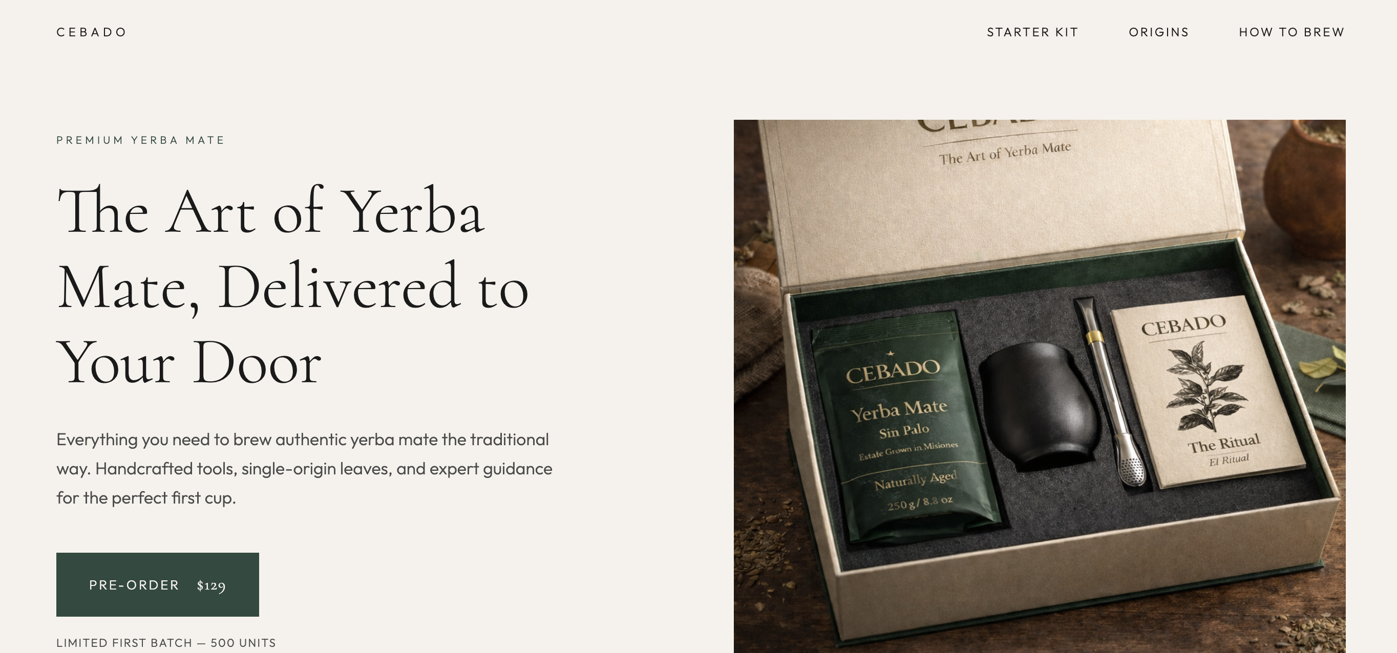 Cebado website screenshot